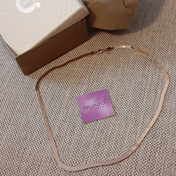 Bronzo Italia(R) Jewelry - Bronzo Italia(R) 20" Reversible Herringbone Necklace